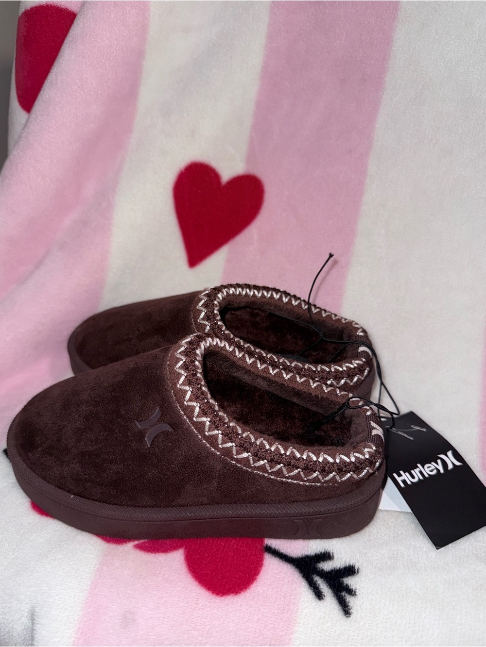 NWT Hurley Kids Modi Slippers in Chocolate Brown, Size 12C - Picture 8 of 8